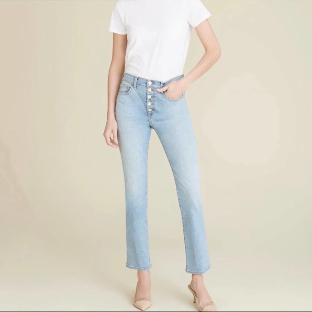 Veronica Beard Carolyn Baby Boot Cut Jeans Pale Stone Wash Size 0/25